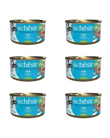 SCHESIR Nassfutter Thunfisch in Gelee für adulte Katzen 6x85 g