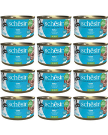 SCHESIR Nassfutter Thunfisch in Gelee für adulte Katzen 12x85 g