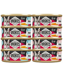 VOSKES Soup Mix Fischgeschmacks Suppe mit Lachs und Thunfisch für Katzen 8x50 g