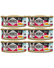 VOSKES Nassfutter Suppe mit Thunfisch für Katzen getreidefrei 6x50 g