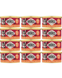 VOSKES Nassfutter mit Thunfisch und Garnelen in Gelee für Katzen 12x85 g