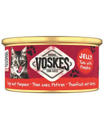 VOSKES Nassfutter mit Thunfisch und Kürbis in Gelee für Katzen 85g
