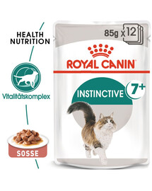 ROYAL CANIN INSTINCTIVE 7+ Nassfutter in Soße für ältere Katzen 24x85g