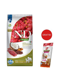FARMINA N&D Quinoa Dog Skin&Coat Duck&Coconut Adult Medium&Maxi 7 kg + Snack Dental Treat Skin Coat Herring Medium/Maxi 100 g GRATIS!