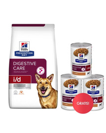 HILL'S Prescription Diet i/d Activ Biome Digestive Care Chicken Dog 12 kg + 3 Dosen GRATIS