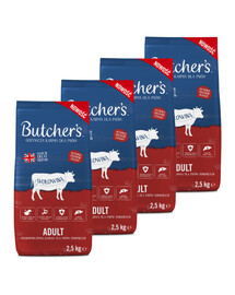 Butcher's Trockenfutter mit Rind für adulte Hunde aller Rassen 4 x 2,5 kg