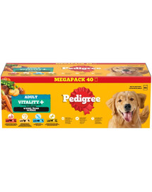 PEDIGREE Adult Vitality+ Nassfutter mit Gemüse in Soße für adulte Hunde 40 x 85 g