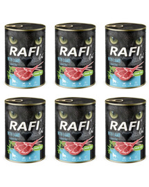 RAFI Cat Nassfutter mit Lamm für adulte sterilisierte Katzen getreidefrei 6x400 g