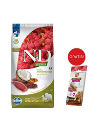 FARMINA N&D Quinoa Dog Skin&Coat Duck&Coconut Adult Medium&Maxi 7 kg + Snack Dental Treat Skin Coat Venison Medium/Maxi 100 g GRATIS!