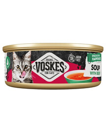 VOSKES Nassfutter Suppe mit Rind für Katzen getreidefrei 6x50 g