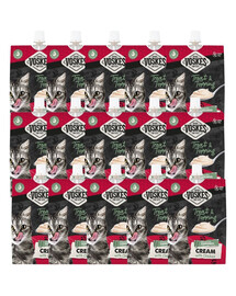 VOSKES Treat&Topping cremiger Snack mit Hähnchen für Katzen getreidefrei 15x90 g