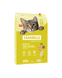 SANABELLE Trockenfutter mit Geflügel für adulte Katzen leicht verdaulich 10 kg
