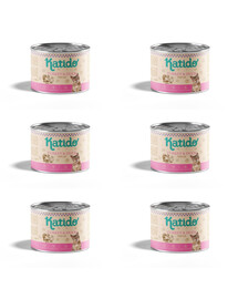 KATIDO Adult Turkey and Duck Nassfutter Pute mit Ente für adulte Katzen 6x200g