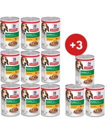 HILL'S Science Plan Canine Puppy Chicken für Welpen 9x370 g + 3 GRATIS