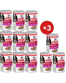 HILL'S Science Plan Canine Adult Beef für adulte Hunde 9x370 g + 3 Dosen GRATIS!