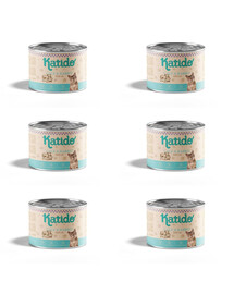 KATIDO Adult Calf and Rabbit Nassfutter Kalbfleisch mit Kaninchen für adulte Katzen 6x200g
