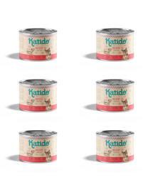 KATIDO Adult Beef Nassfutter mit Rind für adulte Katzen 6x200g