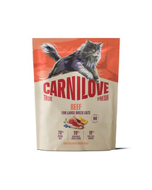 CARNILOVE True Fresh Adult Large mit Rind für große Katzenrassen getreidefrei 400 g