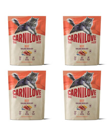 CARNILOVE True Fresh Adult Large mit Rind für große Katzenrassen getreidefrei 4x400 g
