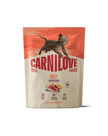 CARNILOVE True Fresh Kitten Trockenfutter mit Rind für Kätzchen aller Rassen getreidefrei 400 g
