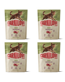 CARNILOVE True Fresh Sterilised Trockenfutter mit Ente für kastrierte Katzen getreidefrei 4x400g