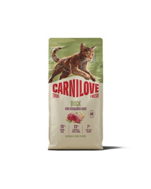 CARNILOVE True Fresh Sterilised Trockenfutter mit Ente für kastrierte Katzen getreidefrei 6 kg