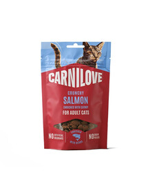 CARNILOVE Crunchy Salmon knusprige Snacks mit Lachs und Katzenminze für Katzen 50 g