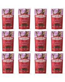 CARNILOVE Soft weiche Snacks mit Büffel und Heidelbeeren für Katzen getreidefrei 12x50g
