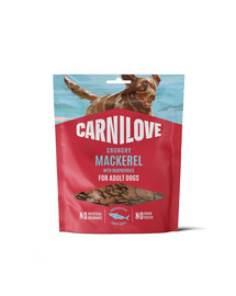 CARNILOVE Crunchy Snack mit Makrele und Himbeeren für adulte Hunde knusprig getreidefrei 200g