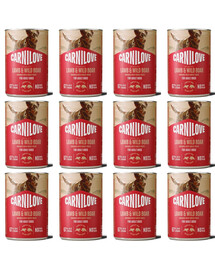 CARNILOVE Dog Can Nassfutter Pastete mit Lamm und Wildschwein für adulte Hunde 12x400g