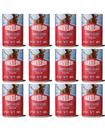 CARNILOVE Dog Can Nassfutter Pastete mit Pute und Lachs für adulte Hunde getreidefrei 12x400g