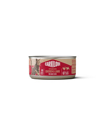 CARNILOVE Cat Can Paté Nassfutter Pastete mit Huhn und Lamm für Katzen getreidefrei 100g