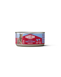CARNILOVE Cat Can Paté Nassfutter Pastete mit Pute und Lachs für Katzen getreidefrei 100 g
