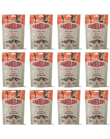 CARNILOVE gefriergetrocknete Snacks Rindfleisch und Katzenminze für Katzen getreidefrei 12x40g