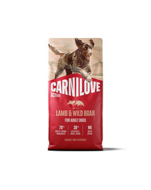 CARNILOVE Active Trockenfutter Lamm und Wildschwein für adulte Hunde getreidefrei 12 kg