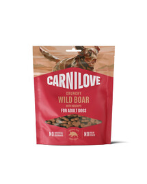 CARNILOVE Crunchy Snack mit Wildschwein und Wildrose für adulte Hunde knusprig getreidefrei 200g