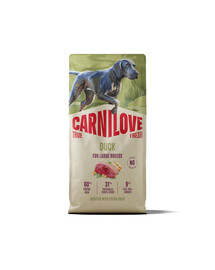 CARNILOVE True Fresh Duck Adult Large Breeds Trockenfutter mit Ente für adulte Hunde großer Rassen getreidefrei 12 kg