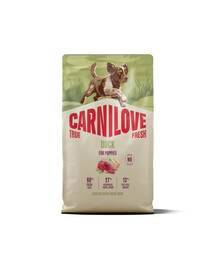 CARNILOVE True Fresh Duck Puppies Trockenfutter mit Ente für Welpen aller Rassen getreidefrei 4 kg