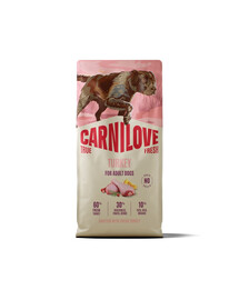 CARNILOVE True Fresh Trockenfutter mit Pute für adulte Hunde getreidefrei 12 kg