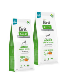 BRIT Care Skin&Coat Grain-free Adult Large Breed Salmon 2x12kg