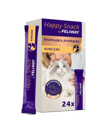 FELIWAY Happy Snack Chicken entspannender Snack mit Huhn für alle Katzen cremig 24x15 g