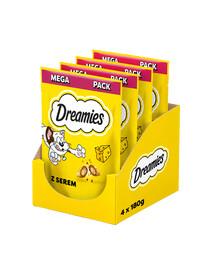 DREAMIES knusprige Snacks mit Käse für Katzen 4x180 g