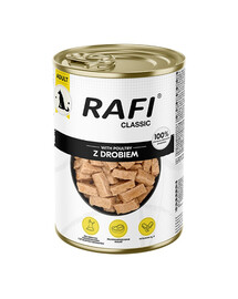 RAFI Classic Nassfutter mit Geflügel in Soße für adulte Hunde aller Rassen 1240 g