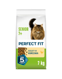 PERFECT FIT Senior 7+ Trockenfutter mit Huhn für ältere Katzen 7 kg
