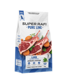 SUPER RAFI Pure Line Trockenfutter Lamm mit Süßkartoffeln für adulte Hunde aller Rassen getreidefrei 9 kg