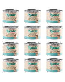 KATIDO Adult Calf Nassfutter mit Kalbfleisch für adulte Katzen 12x200g