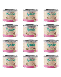 KATIDO Adult Turkey and Duck Nassfutter Pute mit Ente für adulte Katzen 12x200g