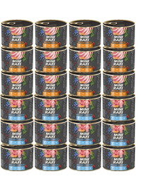 RAFI Mini Nassfutter mit Ente und Lamm für adulte kleine Hunde getreidefrei 24x185g