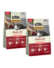 ACANA Highest Protein Indoor Cat mit Salzwasserfischen für Wohnungskatzen 2x1,8 kg