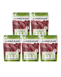 SUPER RAFI Nassfutter Pastete mit Wild und Entenherzen für adulte Hunde aller Rassen getreidefrei 5x500 g